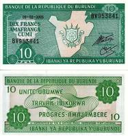 *10 Frankov Burundi 2005, P33e UNC - Kliknutím na obrázok zatvorte -